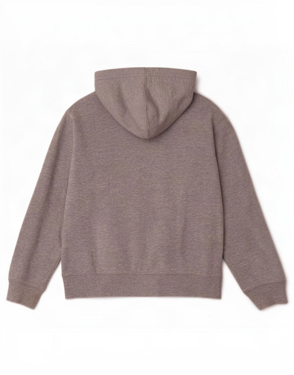 Champion Boys Graphic Hoodie Jumper 9-10 Years Medium Grey Flecked Cotton