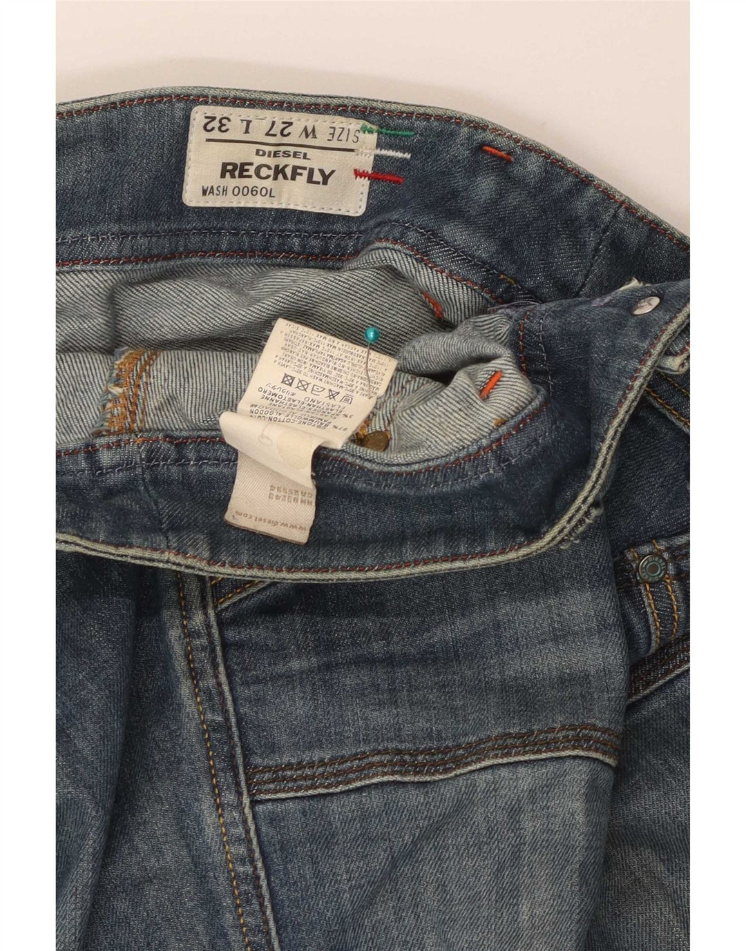 Jeans Reckfly Bootcut pentru femei Diesel W27 L32 Bumbac albastru