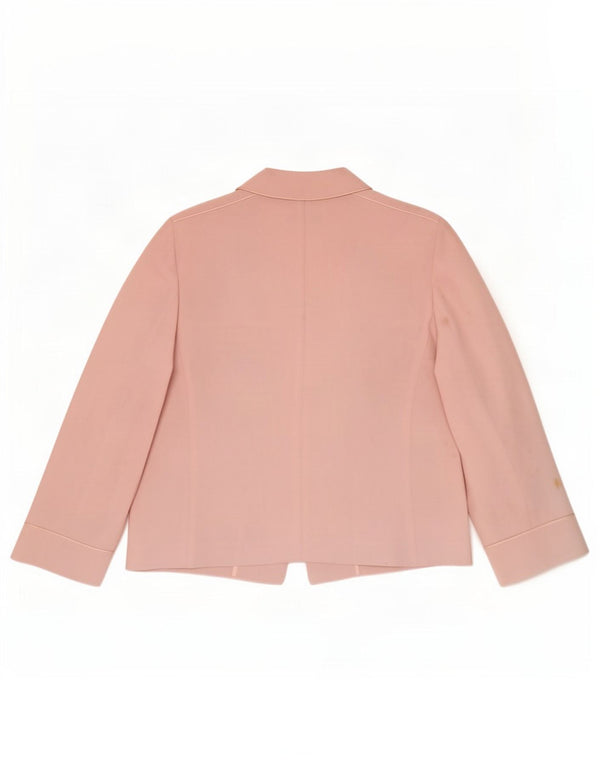 Jachetă Blazer deschisă pentru femei cu mâneci 3/4 Marella UK 18 XL Triacetat roz