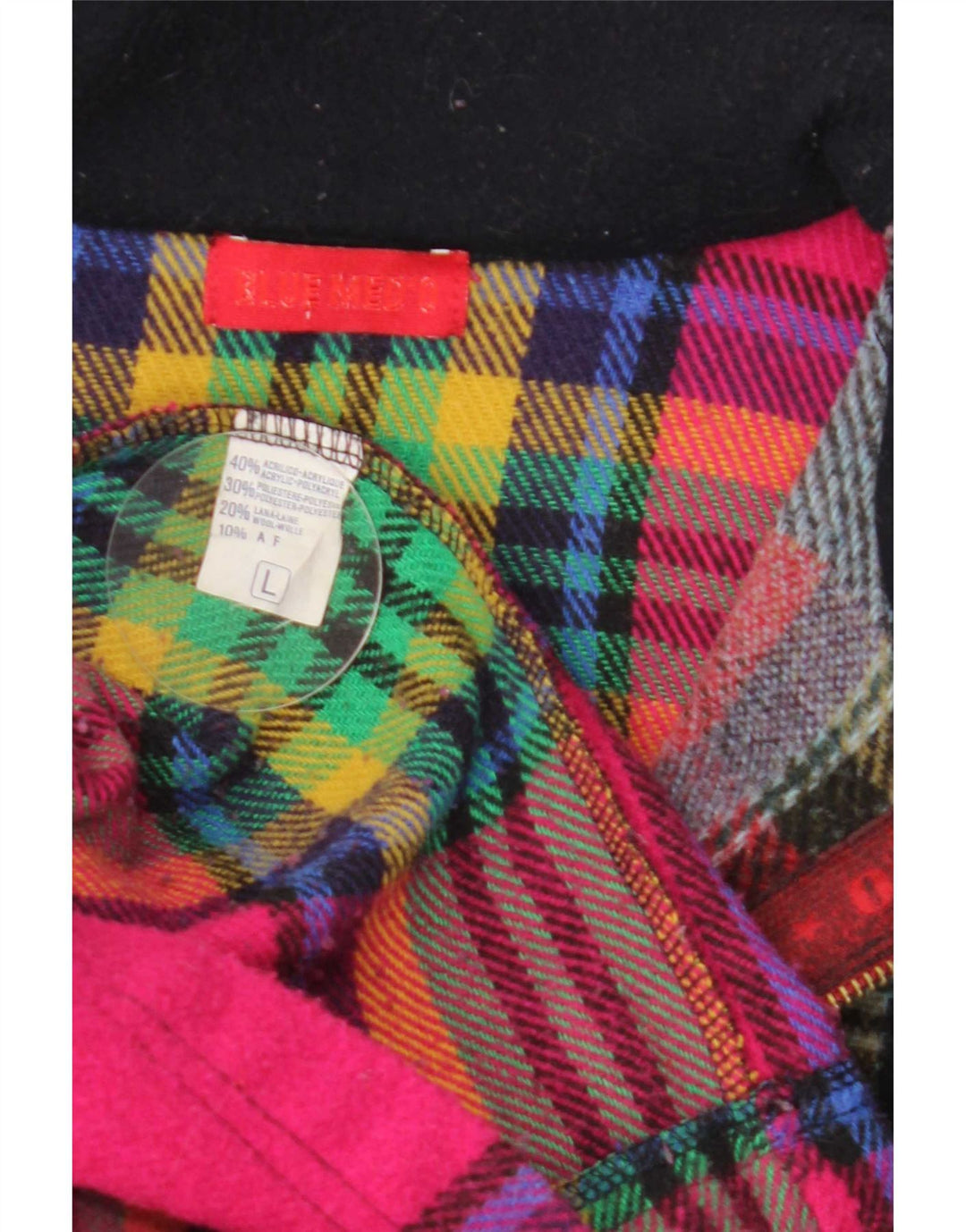 Cămașă de flanel vintage pentru bărbați, mare, multicoloră, în carouri acrilice