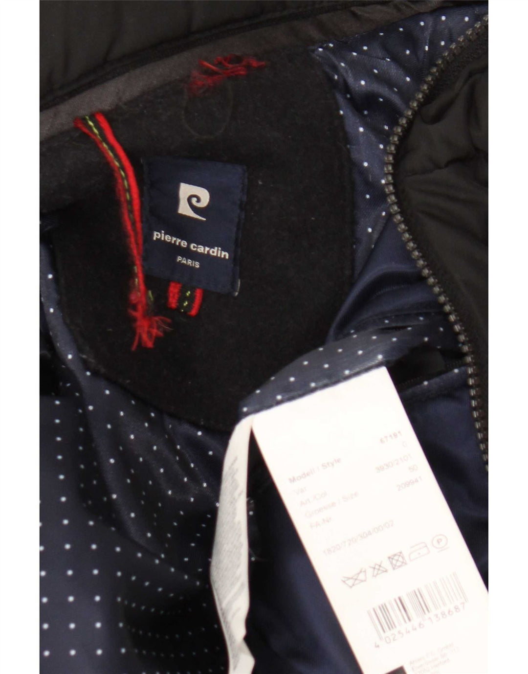 Jachetă de vânt pentru bărbați Pierre Cardin IT 50 mare lână bleumarin