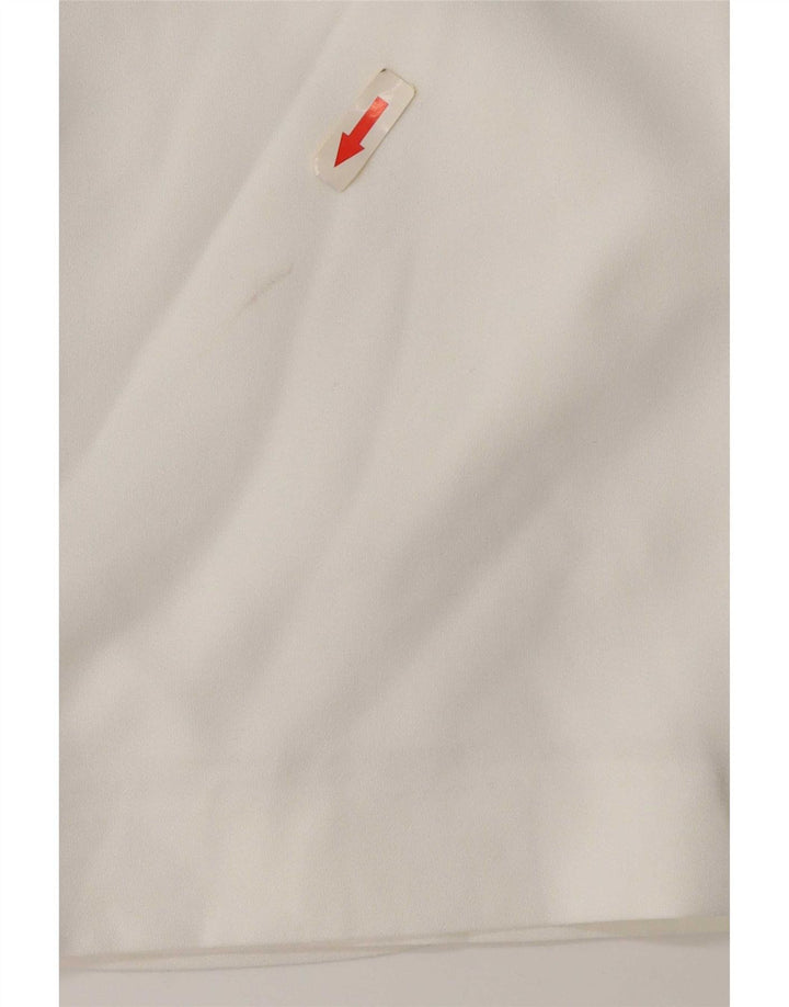 Rochie mini Zara pentru femei cu umăr dezactivat UK 8, poliester alb mic