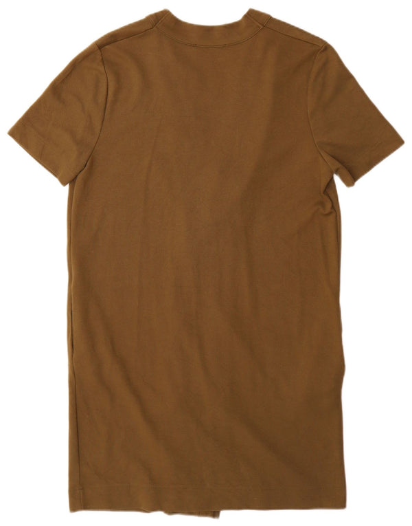 Rochie cămașă cu mâneci scurte Trafaluc pentru femei Zara UK 14 Medium Khaki Viscose