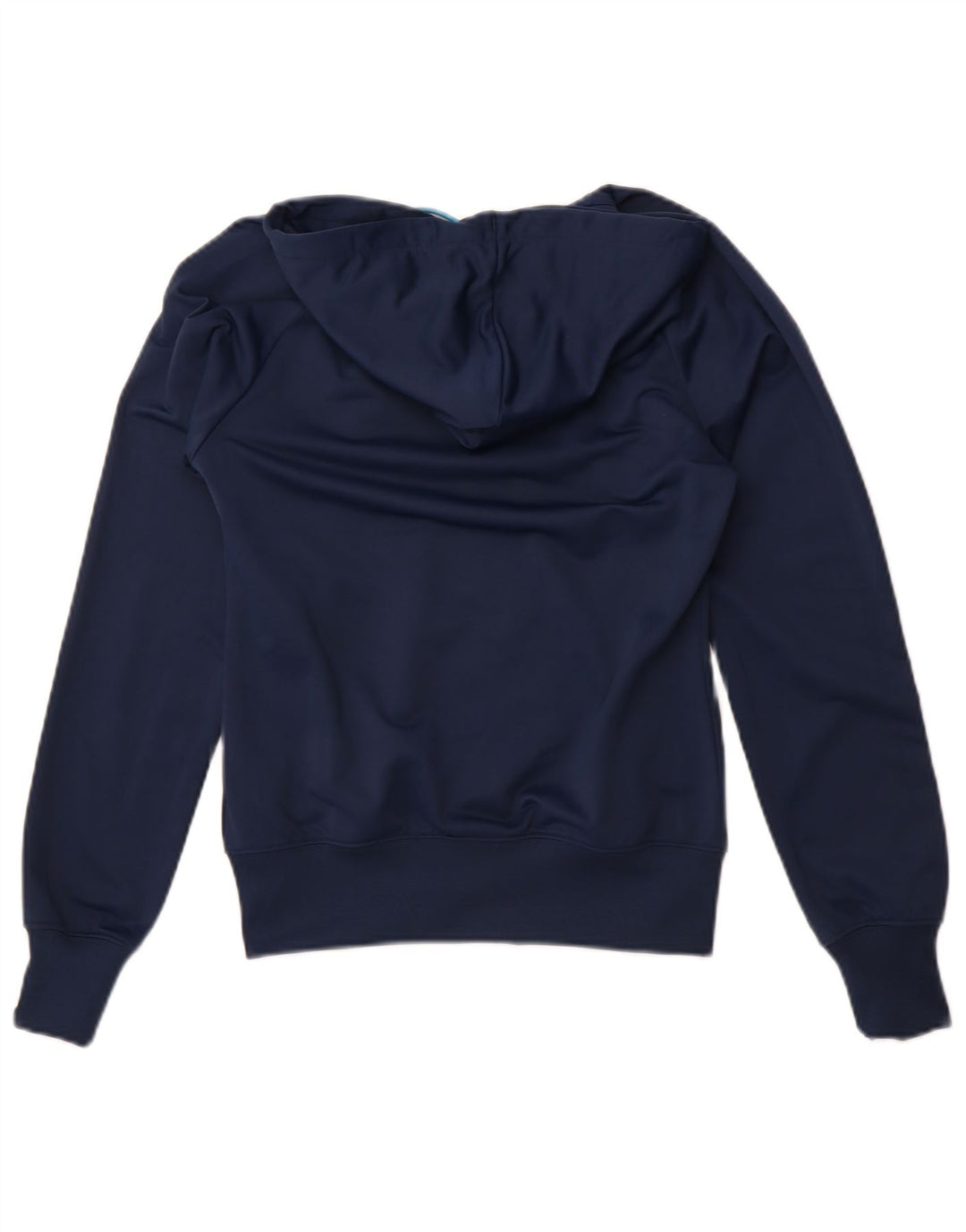 Pulover Nike pentru femei, cu fermoar, cu glugă, UK 10, poliester bleumarin mic