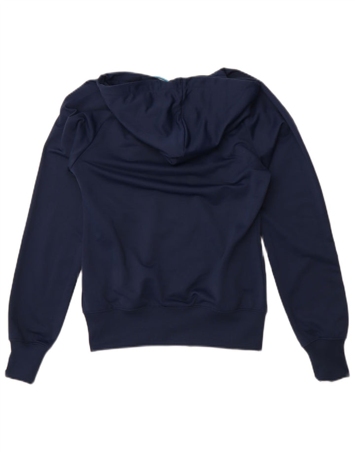 Pulover Nike pentru femei, cu fermoar, cu glugă, UK 10, poliester bleumarin mic