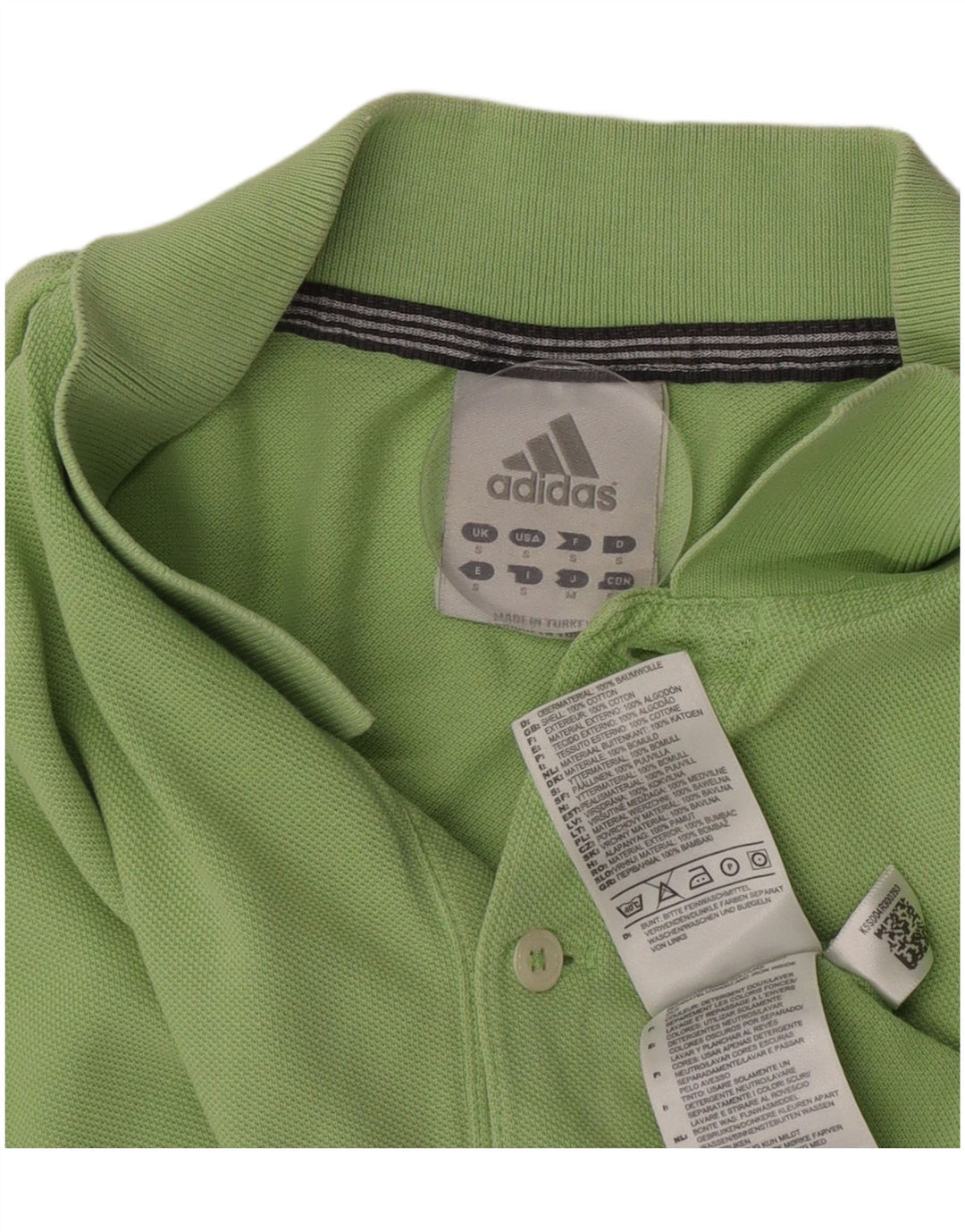 Tricou polo Adidas pentru bărbați, bumbac verde mic