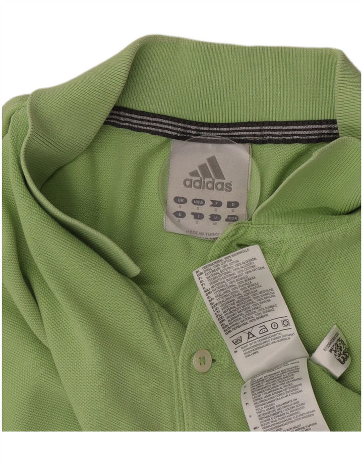 Tricou polo Adidas pentru bărbați, bumbac verde mic