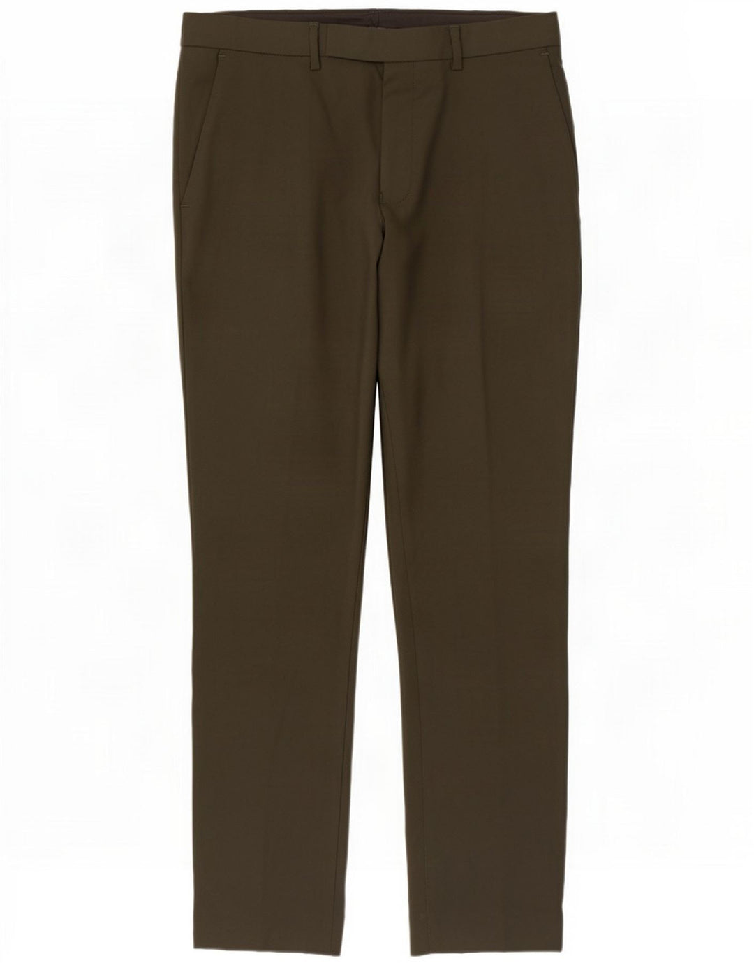 Marks & Spencer Pantaloni de costum pentru bărbați W34 L31 Kaki Poliester