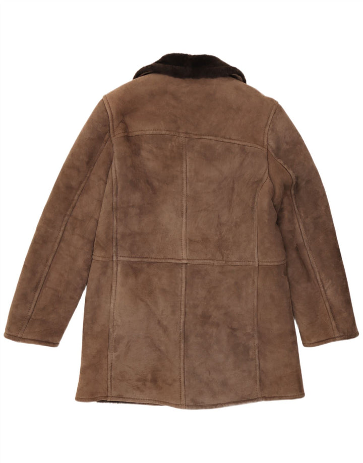Palton dublu din shearling pentru bărbați Scout UK 38, maro mediu, din shearling