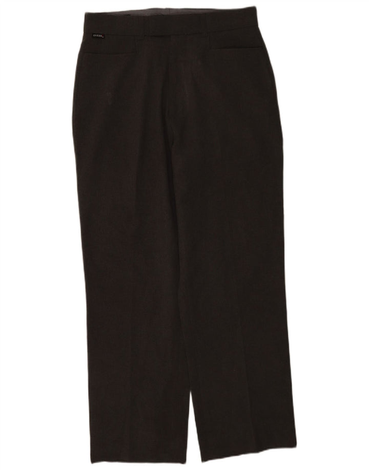 Pantaloni drepți Guess pentru bărbați L32 L30 poliester gri