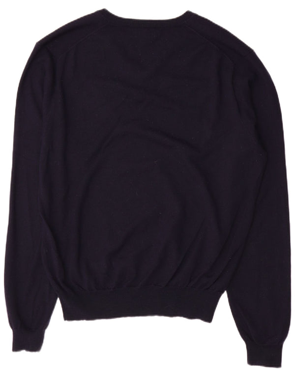 Pulover Polo Ralph Lauren pentru bărbați, cu decolteu în V, 2XL, lână merinos bleumarin