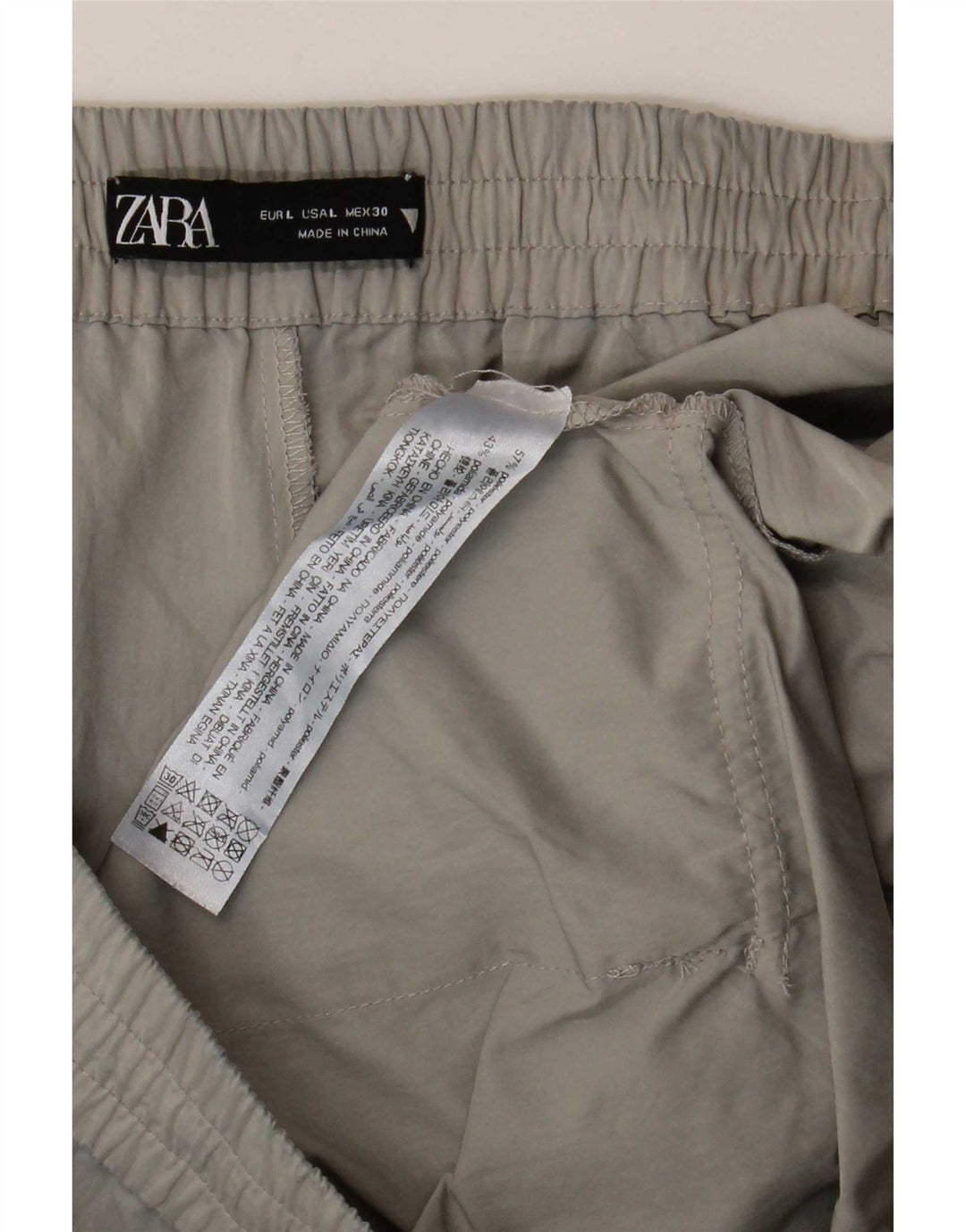 Zara Womens Cargo Shorts Large W30 Grey Polyester
