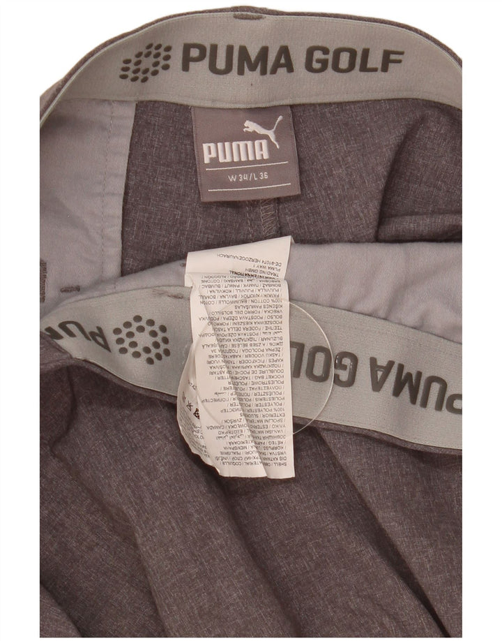 Pantaloni casual subțiri pentru bărbați Puma W34 L36 poliester gri