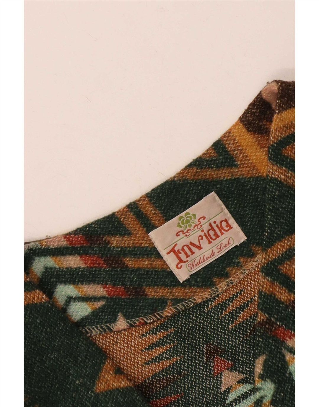 Vestă vintage pentru bărbați XL verde geometrică aztecă