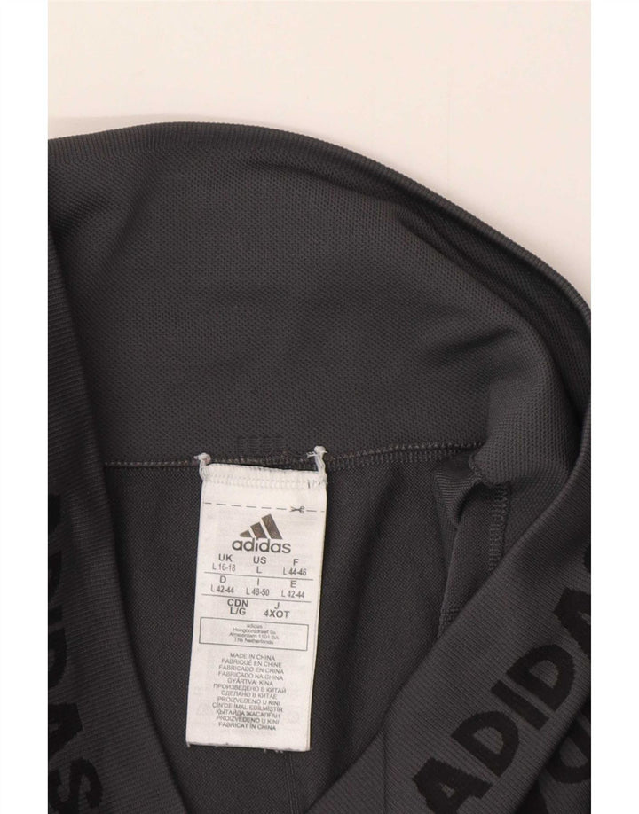 Leggings grafic Adidas pentru femei Marea Britanie 16/18 Poliester mare gri