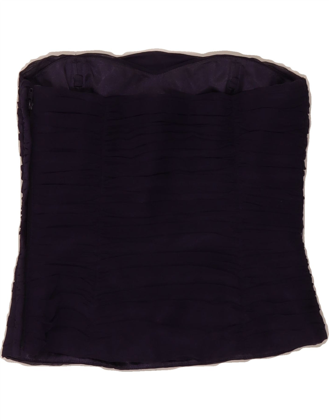MONSOON Womens Crop Strapless Top UK 10 Small  Purple Silk Vintage Monsoon and Second-Hand Monsoon from Messina Hembry 
