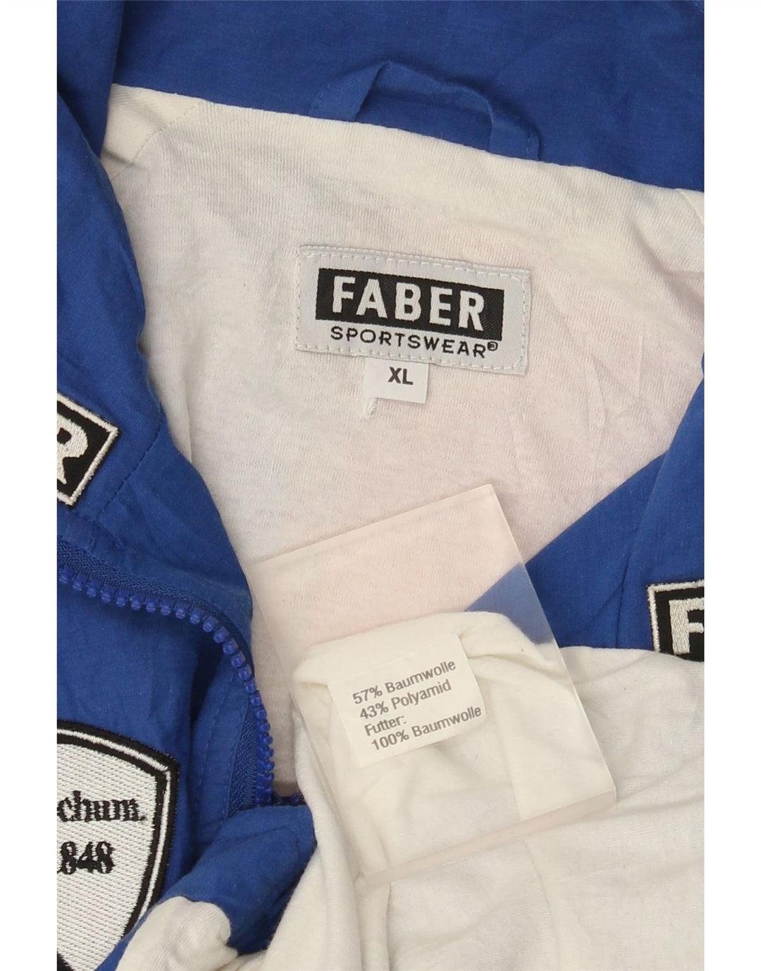Jachetă de trening pentru bărbați Faber, XL, albastru, bumbac color bloc