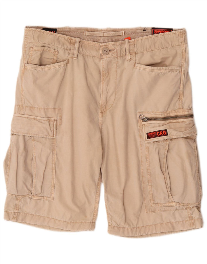 Pantaloni scurți cargo Superdry pentru bărbați W34, bumbac, bej, mari