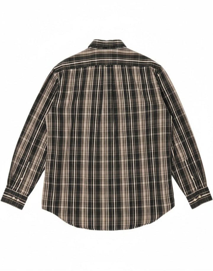 TOMMY HILFIGER Mens Shirt Large Grey Check Cotton