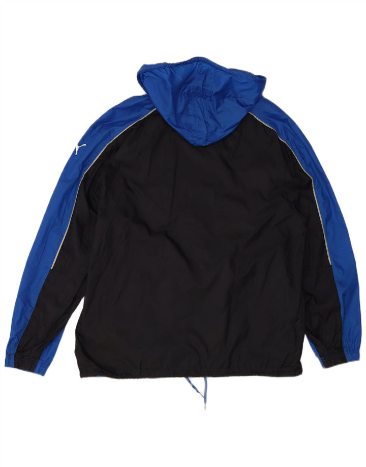 Jachetă de ploaie cu glugă PUMA pentru bărbați UK 38 Medium Blue Colorblock