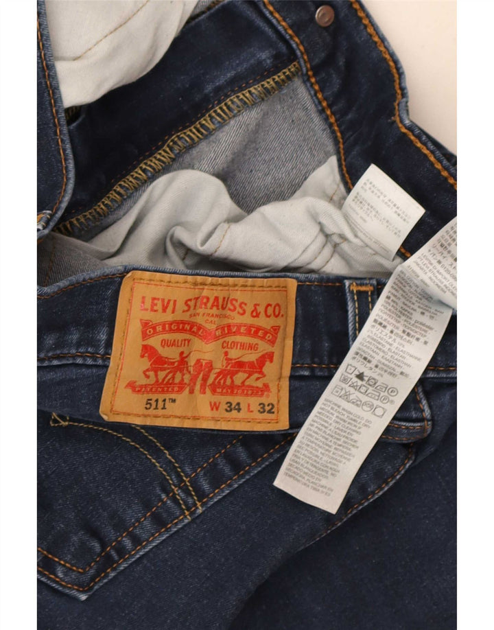 Blugi Levi's 511 Slim pentru bărbați W34 L32 Bumbac albastru
