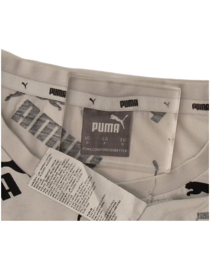 Tricou grafic Puma pentru bărbați Top mic, alb, bumbac