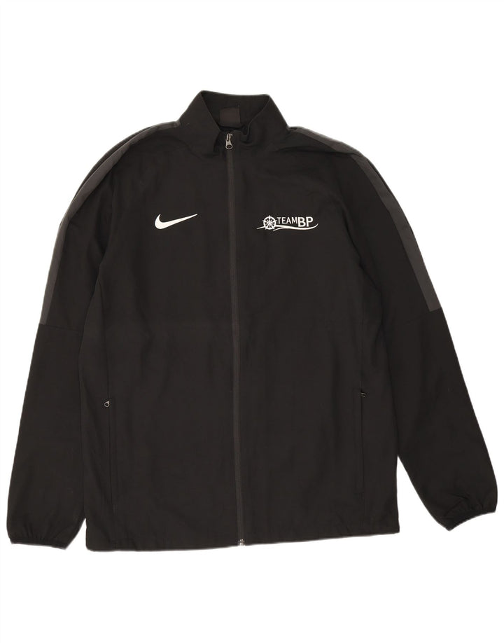 Jachetă de top pentru trening grafic Dri Fit Nike pentru bărbați, mare, negru, color block