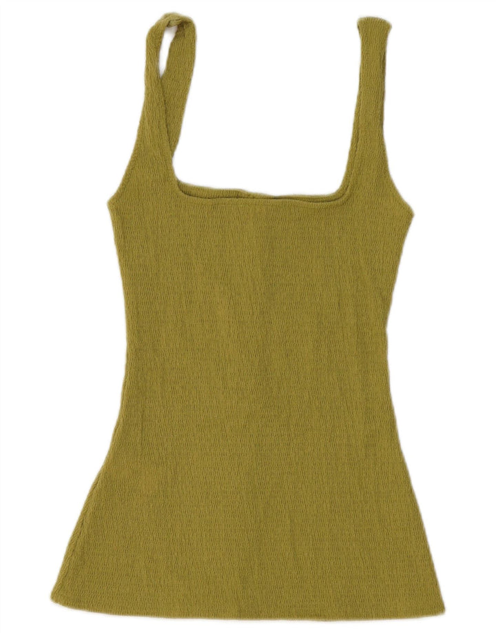 Vest Vest Top Femei Zara UK 12 Poliester verde mediu
