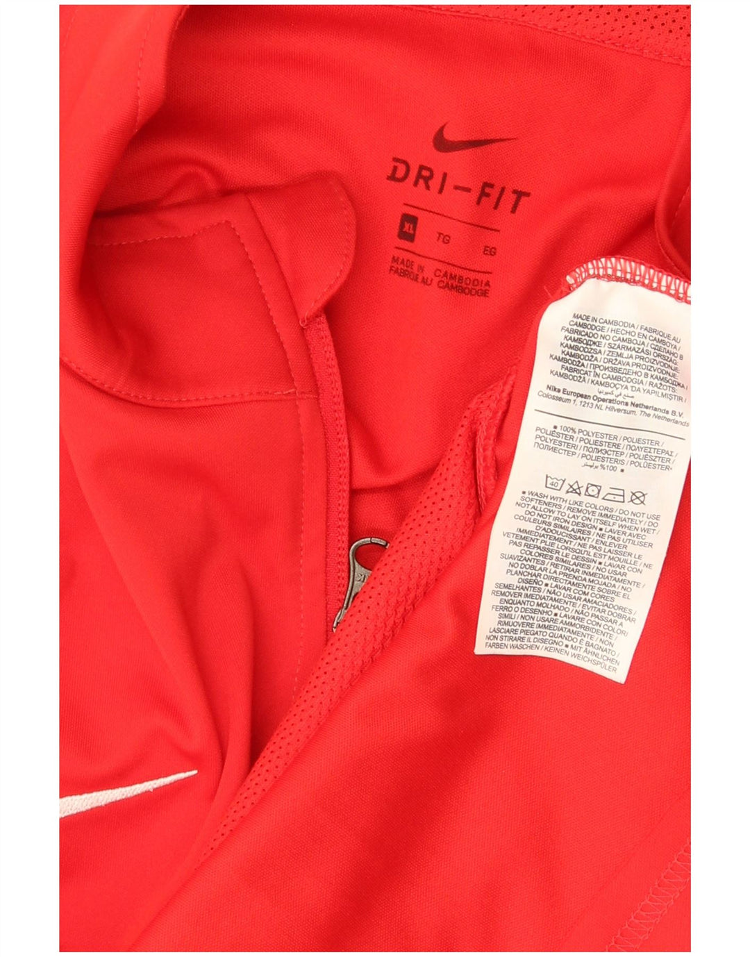 Jachetă de top pentru trening Nike Dri Fit Graphic pentru bărbați XL poliester roșu