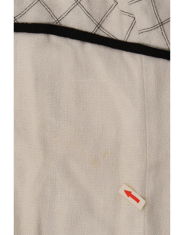 VINTAGE Rochie A-Line fără mâneci pentru femei UK 8 Small White Check