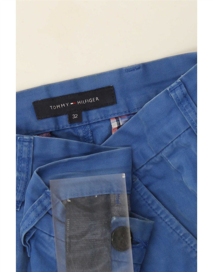 Pantaloni scurți chino Tommy Hilfiger pentru bărbați W32, bumbac albastru mediu