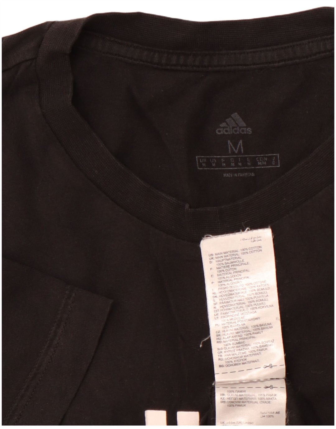 Tricou grafic ADIDAS pentru bărbați Top mediu negru bumbac