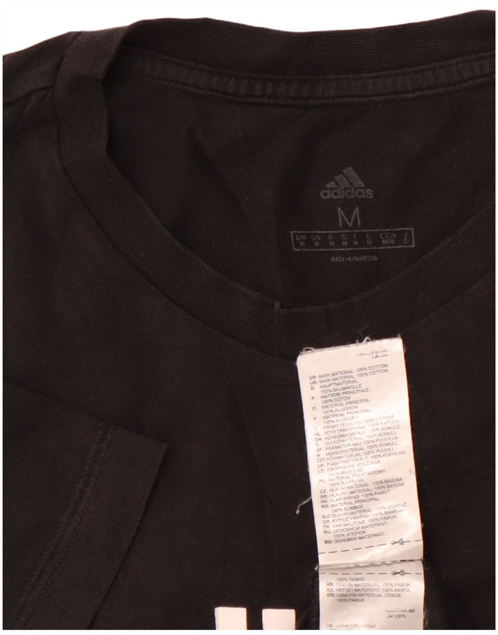 Tricou grafic ADIDAS pentru bărbați Top mediu negru bumbac