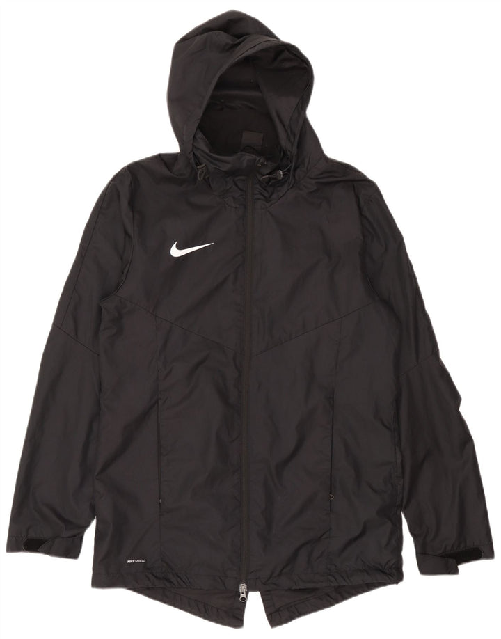 Jachetă de ploaie cu glugă pentru bărbați Nike Dri Fit UK 38 Poliester mediu negru
