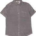 TOMMY BAHAMA Mens Short Sleeve Shirt Large Grey Polyester Vintage Tommy Bahama and Second-Hand Tommy Bahama from Messina Hembry 