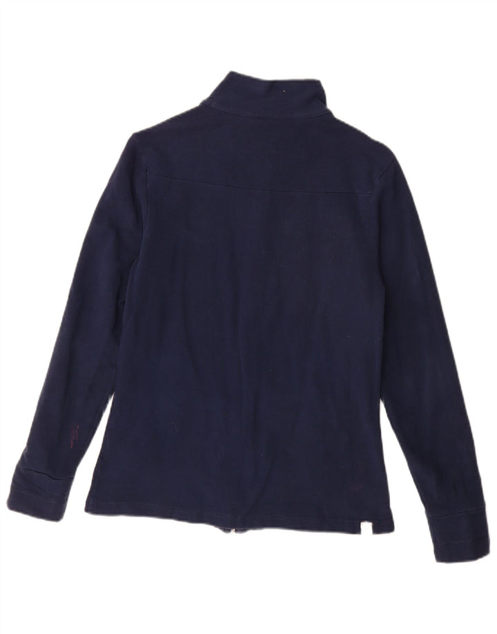 Jachetă de trening pentru femei ADIDAS UK 12, bumbac, albastru bleumarin mediu