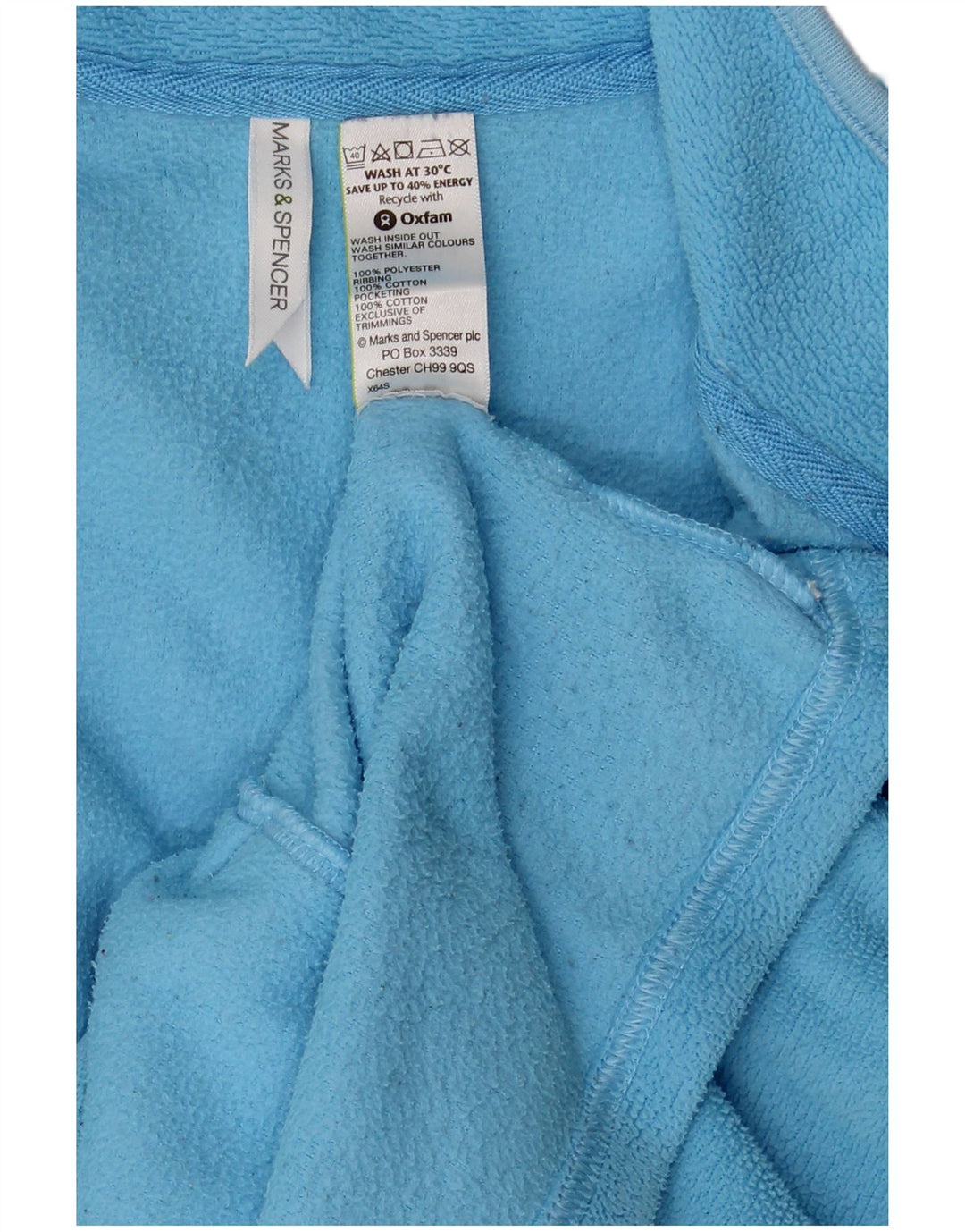 Jachetă fleece pentru femei Marks & Spencer UK 14, mare, albastru, poliester