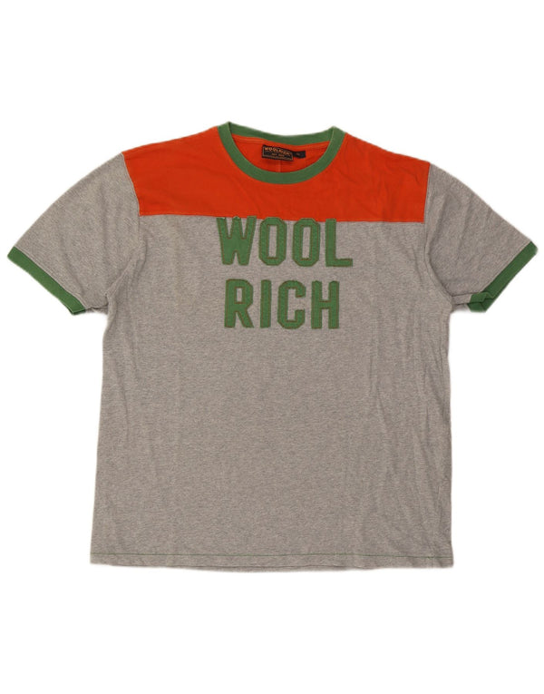 Tricou grafic pentru bărbați Woolrich Top XL, gri, bumbac color bloc