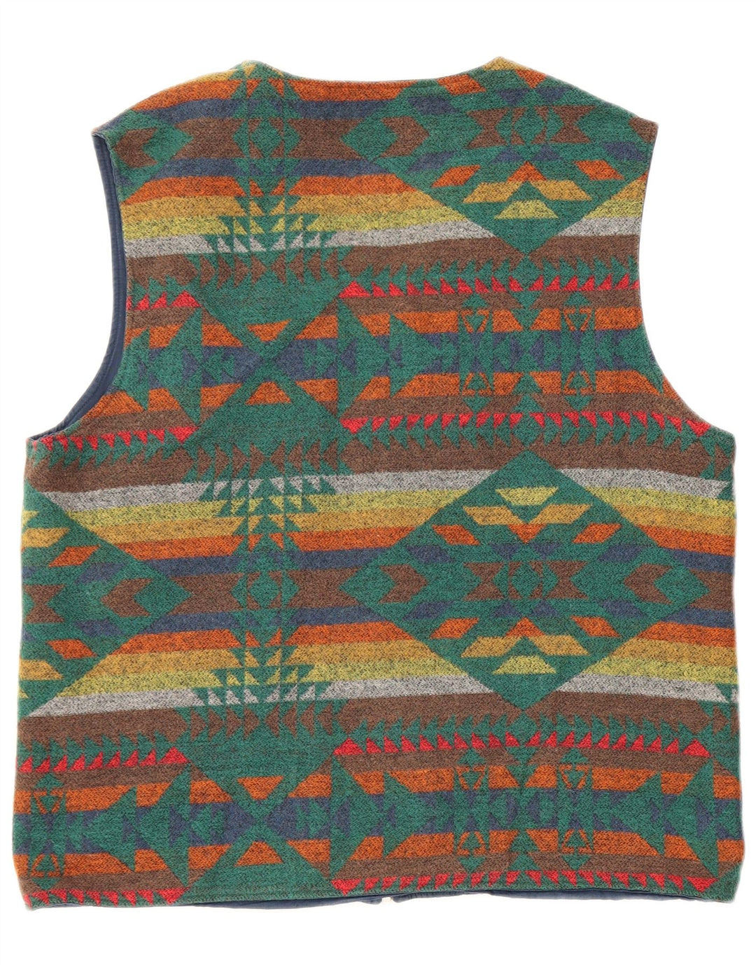 Vestă reversibilă vintage pentru bărbați, mare, multicoloră, Fair Isle