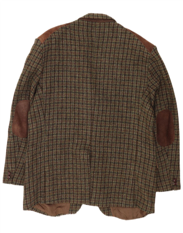Jachetă pentru bărbați Harris Tweed cu 2 nasturi, UK 38, verde mediu