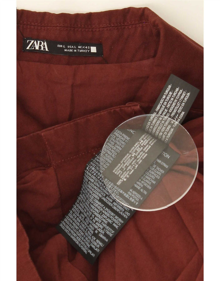 Bomber pentru bărbați Zara UK 40 mare bumbac burgundă