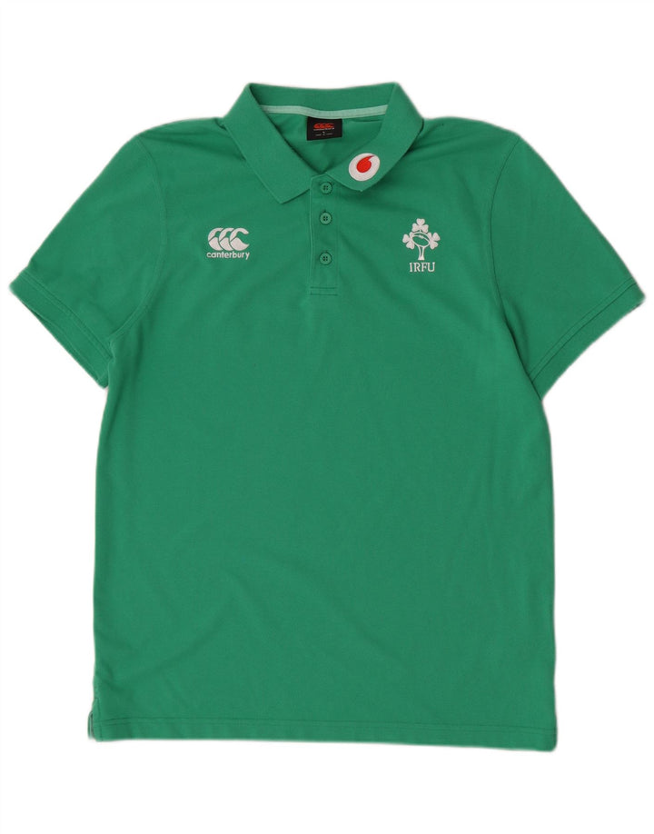 Cămașă polo Canterbury IRFU pentru bărbați, poliester verde mare