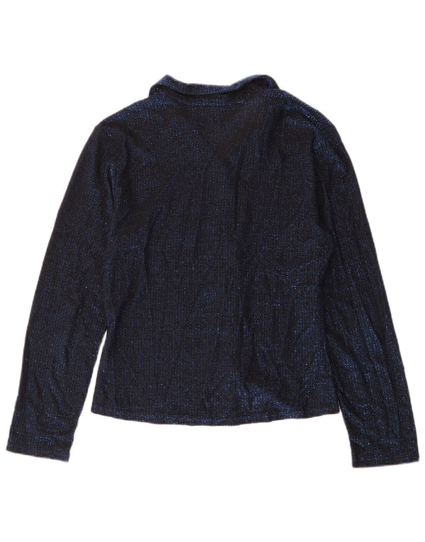 Bluză cămașă pentru femei ORSAY UK 8 Mic albastru marin cu pete Elastan