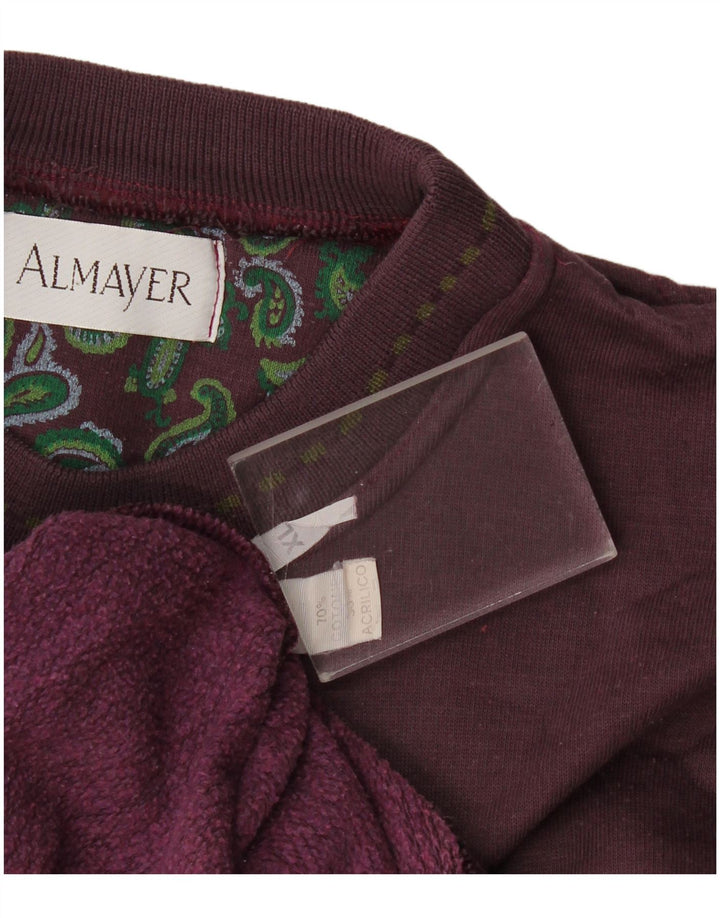 Pulover cu grafic pentru bărbați vintage Jumper XL bumbac maro