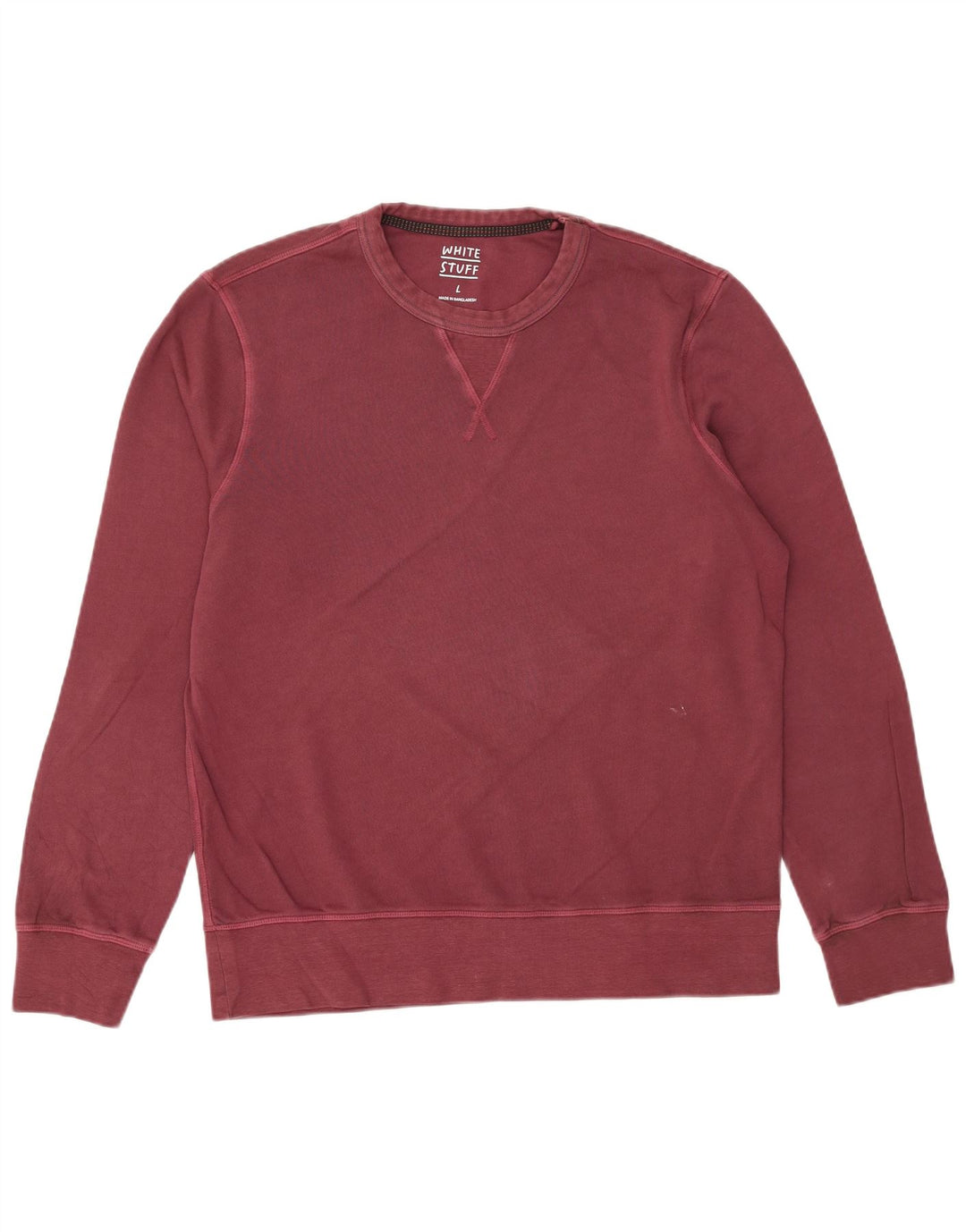 Pulover pentru bărbați White Stuff Pulover mare din bumbac burgundy