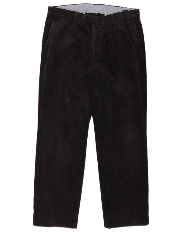 Pantaloni drepti pentru bărbați Gant, din velur, L36 L32, bumbac negru