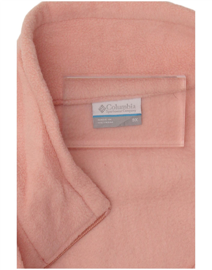 Jachetă fleece oversized COLUMBIA pentru femei UK 22 3XL roz poliester