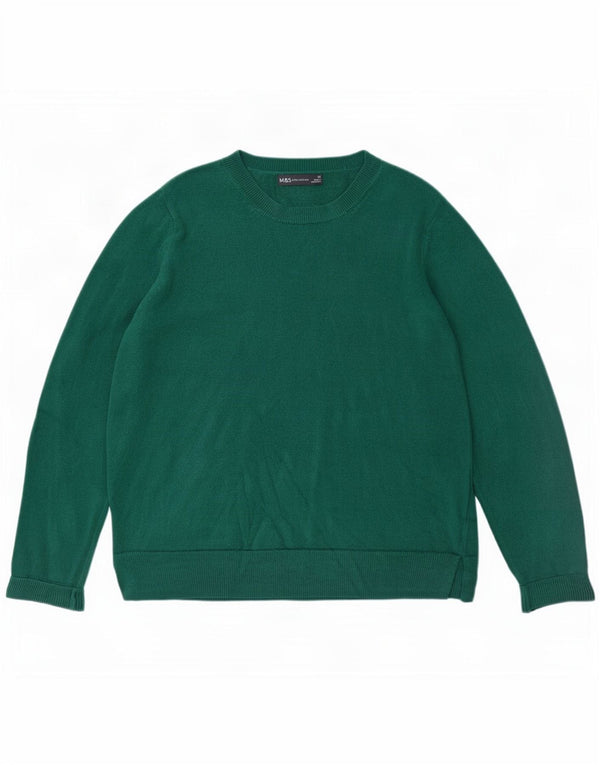 Pulover pentru femei Marks & Spencer cu decolteu triplu UK 14, verde mediu acrilic