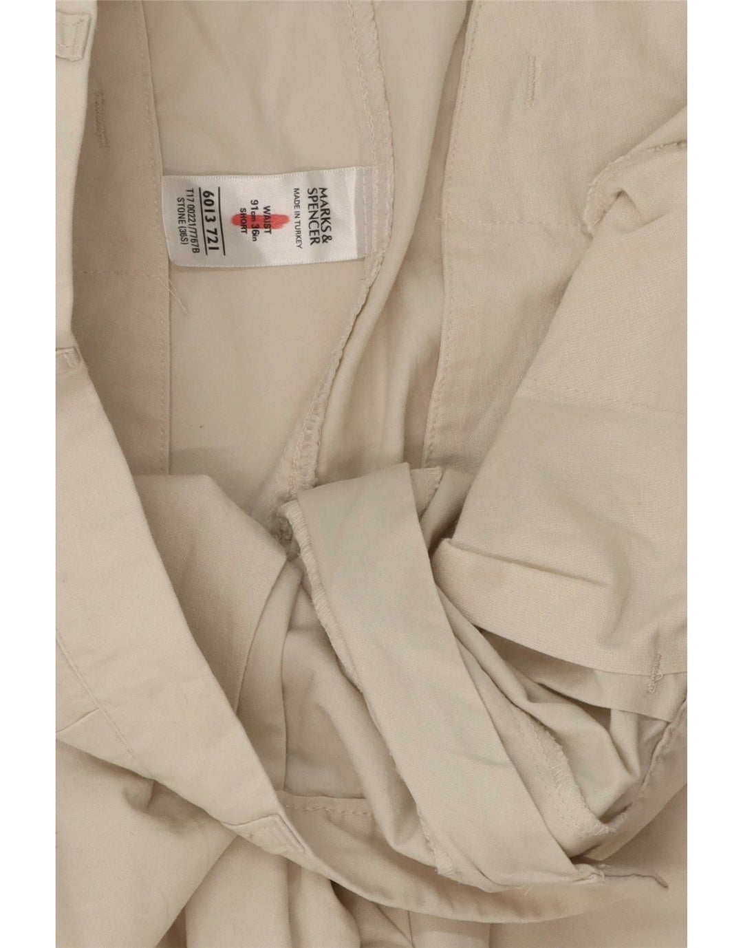 Marks & Spencer Pantaloni scurți chino pentru bărbați Blue Harbour Pegged W36 Large Beige