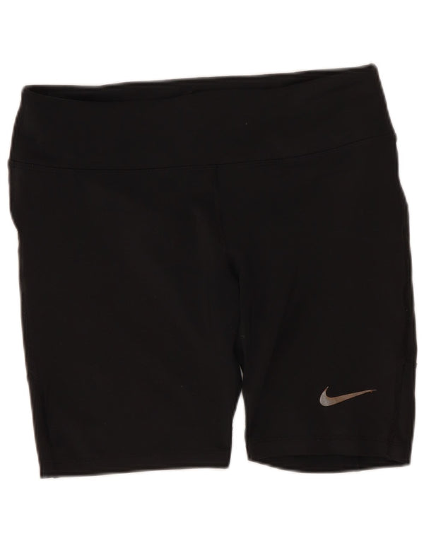 Pantaloni scurți sport Nike Dri Fit pentru femei UK 12 Poliester mediu negru